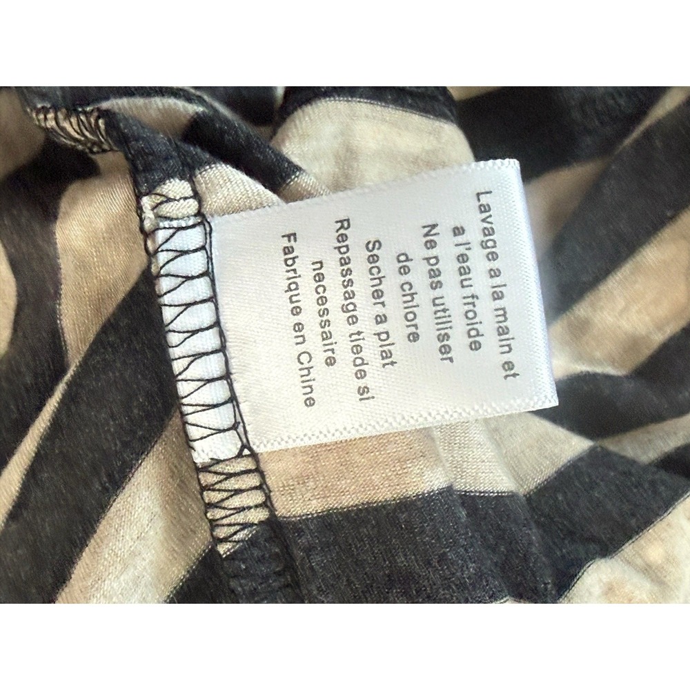 Jersey knit dress, Bordeaux (Anthropologie), striped faux-wrap bodycon dress - Picture 5 of 5
